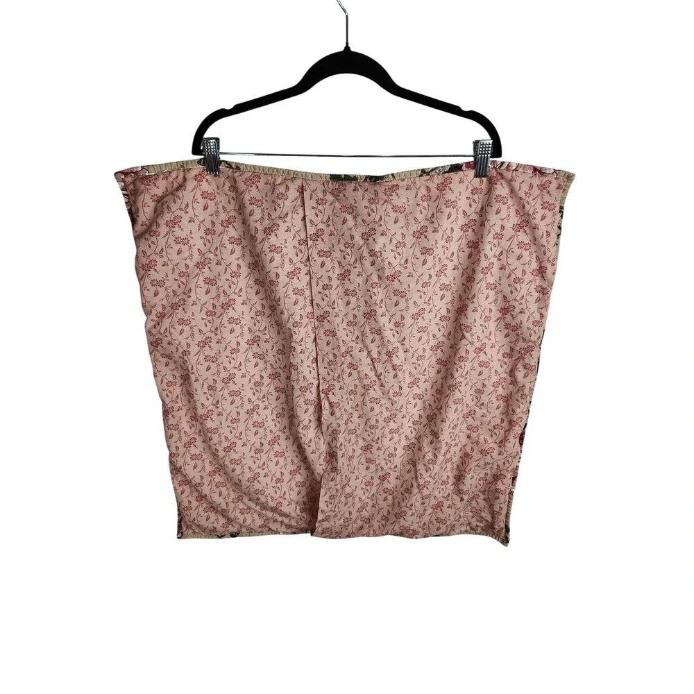 Pottery Barn Euro And Standard Shams Beige Pink Floral Quilted Cotton Linen